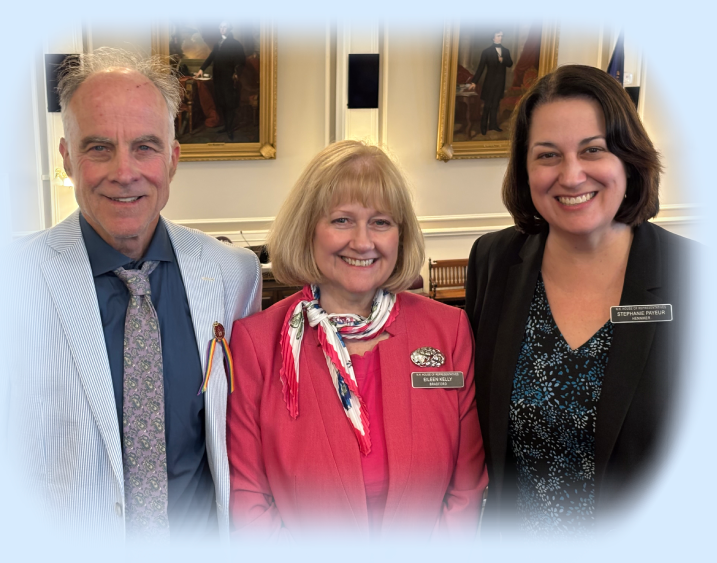 Tony, Eileen, and Stephanie in the New Hampshire State House Chamber