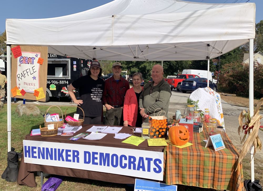 Stephanie and Tony host a raffle for Henniker Democrats